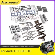 Engine Parts Overhaul Rebuild Gasket Set Crankshaft Rod Timing Kit Fit 3.0 L T CRE CTD EA837 For Aud