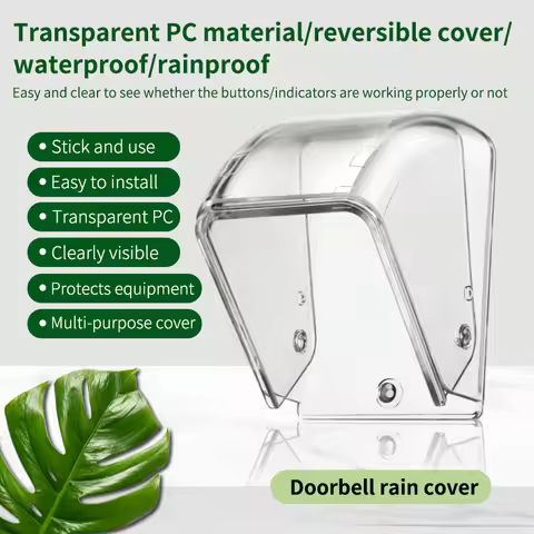 3pcs Waterproof Doorbell Cover Rain Case For Wireless Doorbell Button Smart Ring Chime Button PC Tra