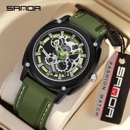 SANDA Electronic Quartz Silicone Cool Waterproof Shockproof Men's Watch 3235