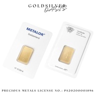 10g Metalor 999.9 Gold Minted Bar with CertiCard