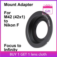 Metal M42 Lens Adapter Ring For Nikon Mount With Infinity Focus Glass For DSLR Camera D3100 D3300 D7