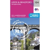 [100% Original Books] - Leeds & Bradford, Harrogate & Ilkley by Ordnance Survey (UK edition, paperba