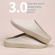 Qiaoqingyang bít mũi dép nửa chân của nam giới thời trang gót miễn phí trượt-on lofter ngoài trời mù