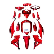 ชุดเฟรม17ชิ้น Wave110i 2011-2018 wave110i new ชุดสีแดงแก้ว ชุดสี งาน ABS แถม สติ๊กเกอร์  wave 110 i