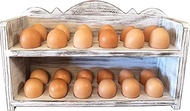 Premium Pine White Wooden Egg Holder – Elegant and Durable 24-Egg Storage Solution for Organized Mod