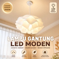 Lampu Gantung LED Moden Nordic Desain Awan Bergelombang Jimat Tenaga Cahaya Boleh Laras Putih Saiz P