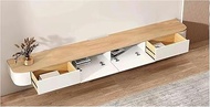 Floating TV Stand with Modern Wall Mounted Media Console Shelf for TV Below Wooden Storage TV Cabine