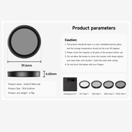 Telesin CPL+ND8/16/32 Filter Set for DJI ACTION 5Pro/4/3