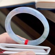 冰種玉鐲 天然翡翠玉鐲 A玉 手鐲 • 冰種紫藍飄花翡翠貴妃鐲