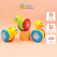 Toyshouse 008-2 nodding toy with wheels for children, cute yellow duck - European standard EN71