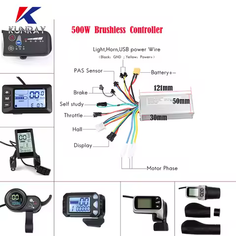 Ebike Brushless Controller Display 24V/36V /48V 500W Electric Bicycle Display Led Bike Display For E