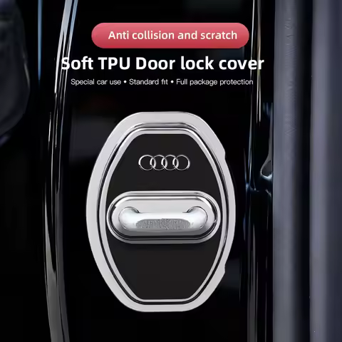 4PCS Silicone Car Door Lock Cover Door Stopper Protector For Audi Sline A3 A4 A5 A6 A7 A1 Q6 Q7 A2 A