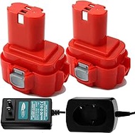 Creabest 2Pack 3.5Ah Compatible with Makita 9.6V Battery A09 9100 9120 9122 9133 9134 9135 9135A, In