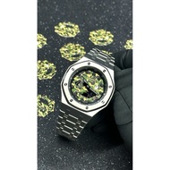 CasiOak GA-2100 with full stainless steel bezel and bracelet