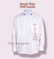 kemeja Putih PDH PKS Pegawai Negeri //Baju Lapangan Kerja Lengan Panjang baju