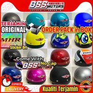 100% ORIGINAL MHR III Steng Kura Half Cut Helmet Separuh 1/2 Packing in Box TERJAMIN ORI Topi Turtle