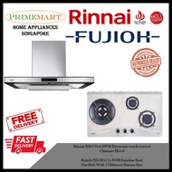 Rinnai RH-C91A-SSVR Chimney Hood + Fujioh FH-GS5035 SVSS Stainless Steel Gas Hob BUNDLE DEAL - FREE 