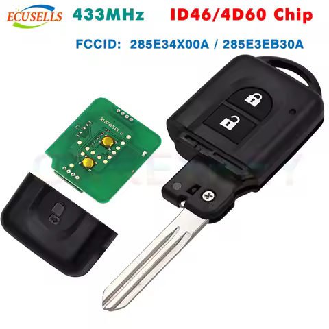 Smart Remote Key for Nissan Juke Navara Micra Xtrail Qashqai Duke Pathfinder 433MHz ID46/4D60 Chip P