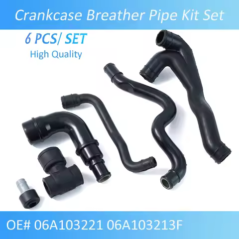 6 Pcs Car Crankcase Hose Pipe Kit For Audi A4 VW Bora OE# 06A103247 06A103221AH 06A103213AF 06A10321