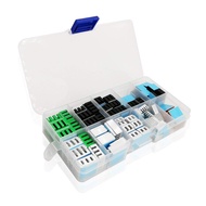 Easycargo 124pcs Heatsink Kit 9 Sizes Multicolor Aluminum Copper + 3M 8810 Thermal Conductive Adhesi