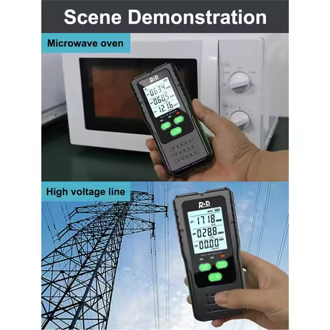 AB47-3-In-1 Electromagnetic Field Radiation Detector Tester EMF Meter Multifunctional Portable Radio