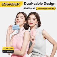 Essager Type-C 22.5W Power Banks Digital Display Portable 20000mAh 10000mAh Built-in Type C +Lightni