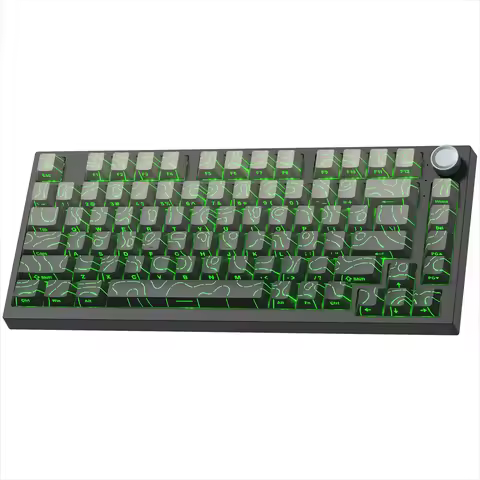 womier WK75 75% Polar Day 3-Modes Hot Swap Wireless Mechanical Keyboard Custom Gasket RGB Backlit Ga