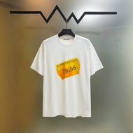 X X6HT AC New Style Tape Printed Round Neck High Street Couple Casual All-Match Simple Men Women Sam