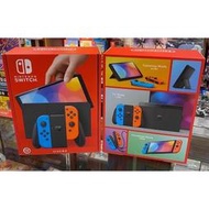 SWITCH 主機 OLED 黑色主機 藍紅手把 控制器 台灣公司貨 全新品 ［士林遊戲頻道］附玻璃保護貼（恕不代貼）