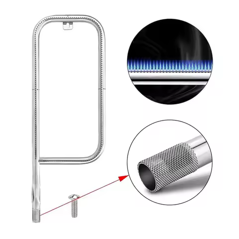 304 Stainless Steel Grill Burner Burner Tube Replacement 60041 Grill Burner for Weber Q200/Q220/Q200