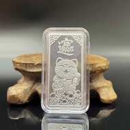 Koin Emas Keberuntungan Souvenir Motif Lucky Cat Jimat Penarik Uang Amulet Kekayaan Emas