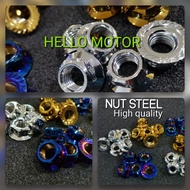 Nut Steel titanium gold silver Nut shaft