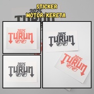 High Quality Sticker (TURUN) water proof kereta dan motor/fashion/motor/kereta aksesori/helmet aksos