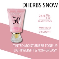 DHerbs Snow Tinted Moisturiser SPF 50+ | 40g Lightweight Foundation & Sunscreen