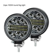 2PCS 4inch 102W Led Bar Spotlights Round Car Headlights Fog LampDriving Light Fog Light Work Light B