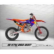KTM 250 Decal Sticker 2017 SIMPLE Full Body custom KTM Decal Sticker