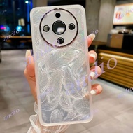 Honor X9d 5G Laser Feather Glitter Phone Case For HONOR X9d X9D HonorX9d 5G With Full Camera Lens Pr