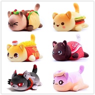 Meows Aphmau Plush Doll Coke French Fries Burgers Bread Sandwiches Food Cat Plushie Sleeping Pillow 