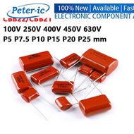 (10pcs) CBB22/21 Capacitor 100V 250V 400V 450V 630V 105J 104J 224J 225J 474J 682J 103J 155J 222J 223