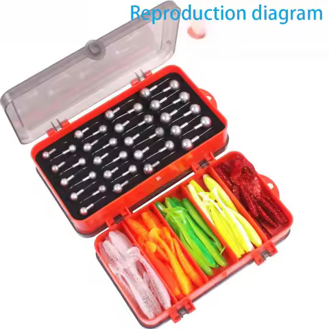 Double-layer lure bait box fishing multi-functional bait storage box Mino soft bait fishing accessor