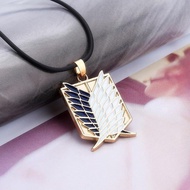 Survey Corp AOT Attack On Cosplay Necklace GoldTITAN in Blue and White