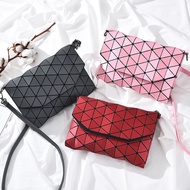 2023 Issey Miyake same trendy women's bag small square bag clutch bag shoulder rhombus envelope bag diagonal geometric rhombus bag imported Japan