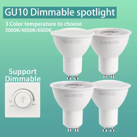 Dimmable GU10 Base LED Light Bulb 220V Daylight Energy Spot 10-50pcs GU10 Halogen Replacement for La