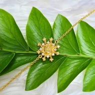 【換季特賣】   黃色藍寶石手鍊 925 銀鍍金