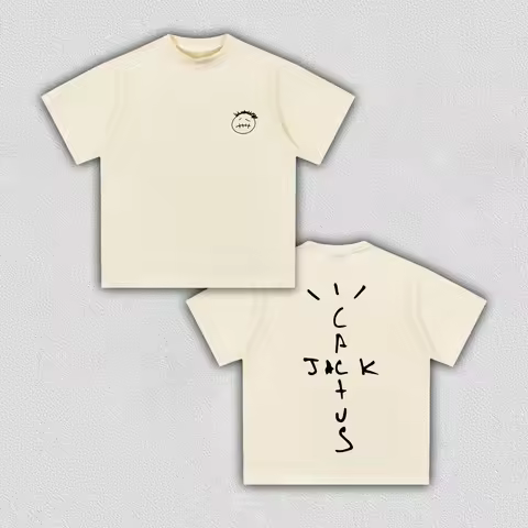 Cactus Jack Travis Scott Graphic T-Shirt Men Women Casual Cotton Rapper Streetwear Fan Merch Top