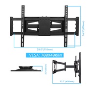 UNHO ขาแขวนทีวี TV 30-85 นิ้ว LED LCD TV Wall Mount Bracket with Full Motion Double Articulating Arm รองรับน้ำหนักได้ 45kg ปรับหมุนหันซ้าย–ขวา ได้ 90 องศา ขาแขวนจอ ที่แขวนทีวี