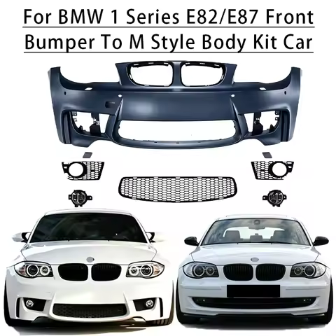Car Styling For BMW 1 Series E82/E87 Front Bumper To M Style Body Kit Car Bumper Car Accessories