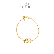 Yours Jewel 916 Gold Butterfly  Love Bracelet
