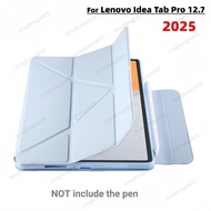For Lenovo Idea Tab Pro 12.7 Case tb373fu 2025 Y-Folding Stand Slim Leather Full Protective Case TPU