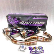 Knalpot CRF 150 - KLX 150 - D Tracker 150 Type Star 1 Series Leheran Atas Original Bintang Powerfull